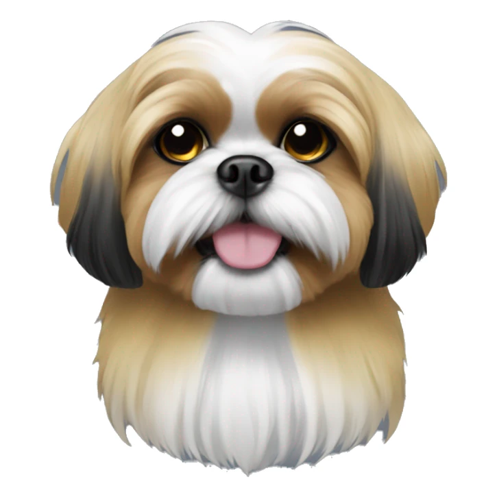 Gold and black shih tzu sticker