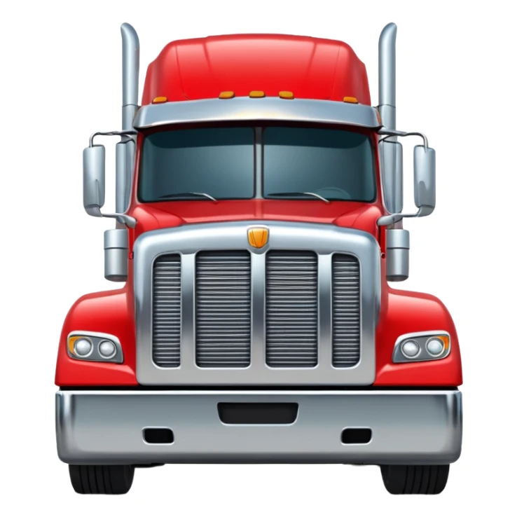 18 wheeler truck international facing me  sticker