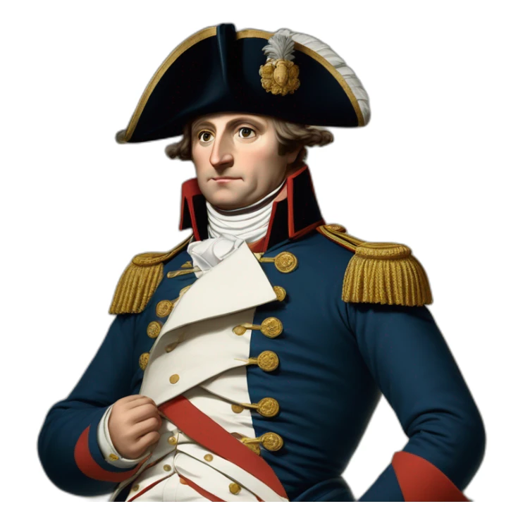 Napoleon 1er qui mets son poignet sous son menton assis sticker