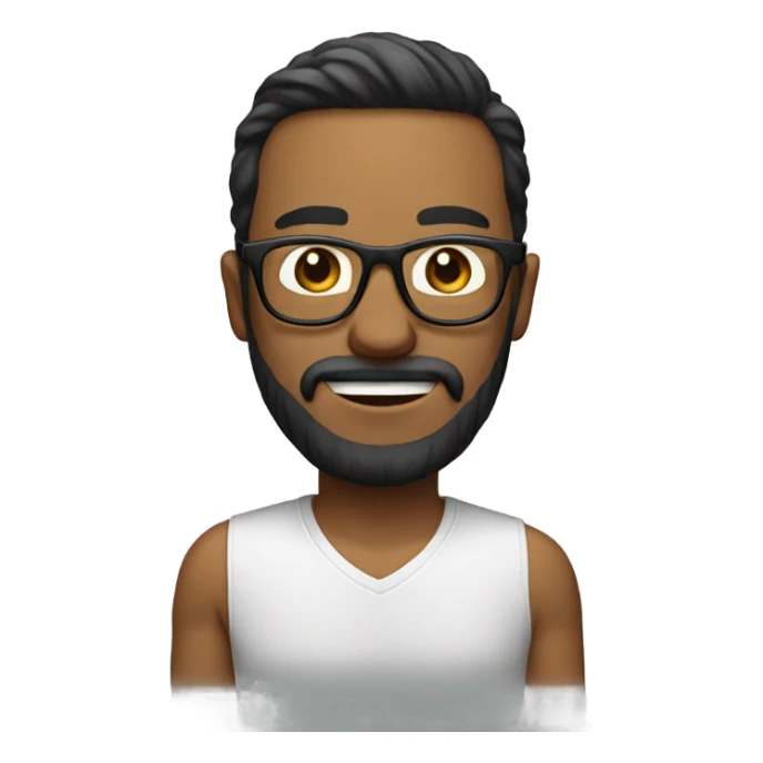 realistic male with glasses and beard sticker