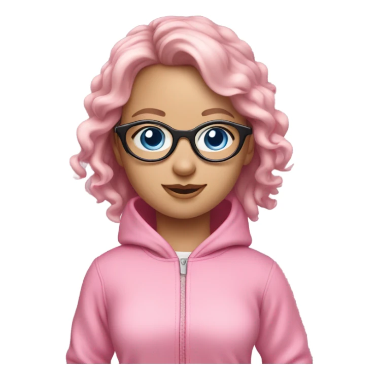 dancing-white-girl-blue-eyes-wearing-glasses-
pink-oversize-tracksuit sticker