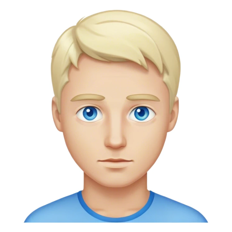 Homme blanc blond aux yeux bleus sticker