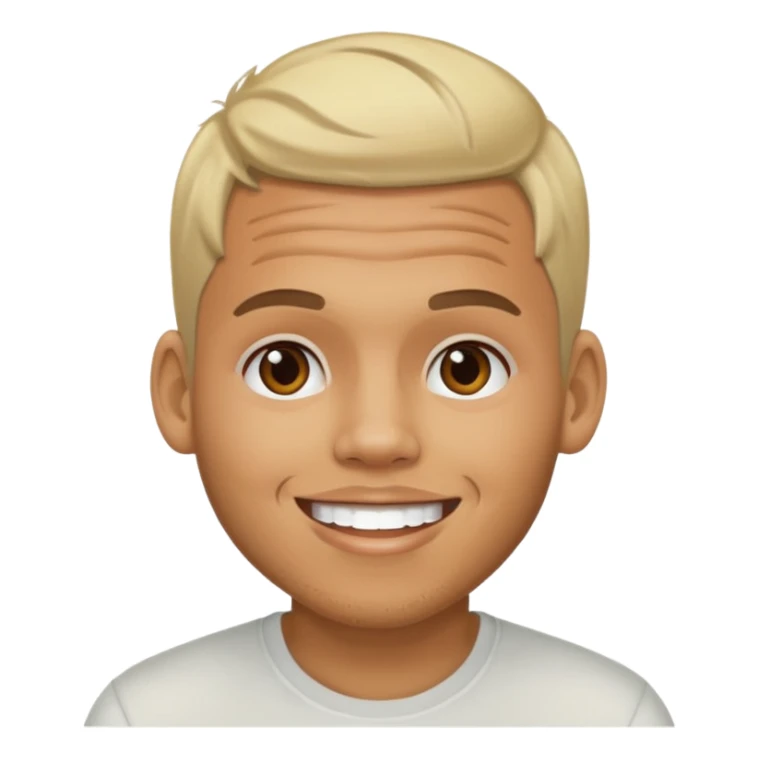 Chris Brown with blonde hair sticker