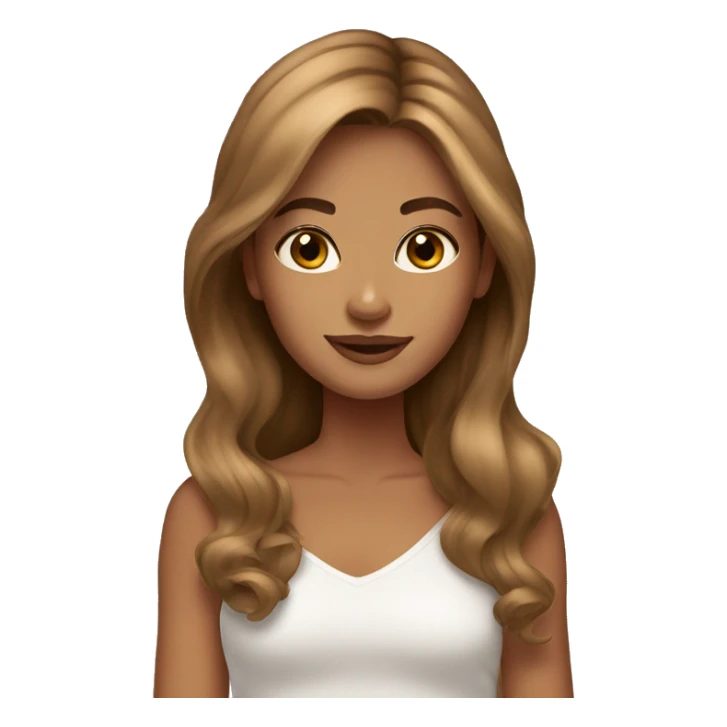 stunning tan girl light brown hair sticker