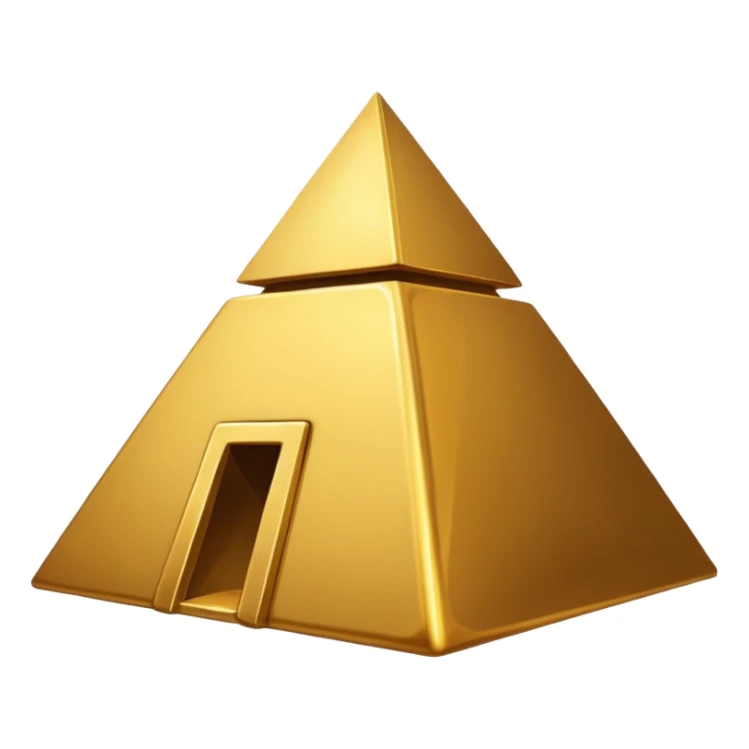 Gold big shiny giant ancient Egyptian pyramid  sticker