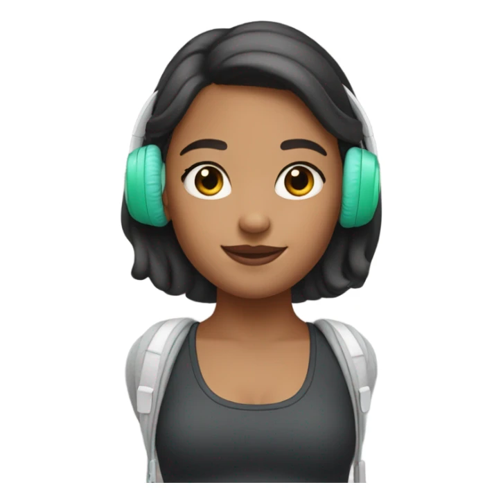Girl on AirPods Max sticker
