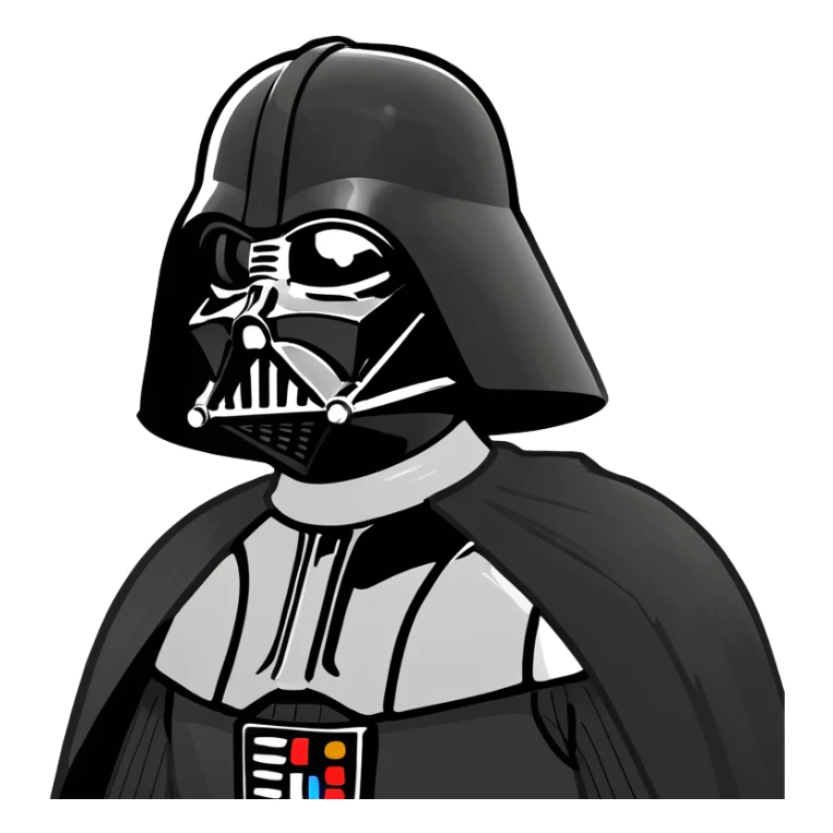 Horse with darth vader outfit sticker