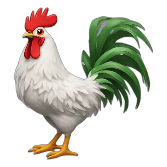 Coconut rooster sticker