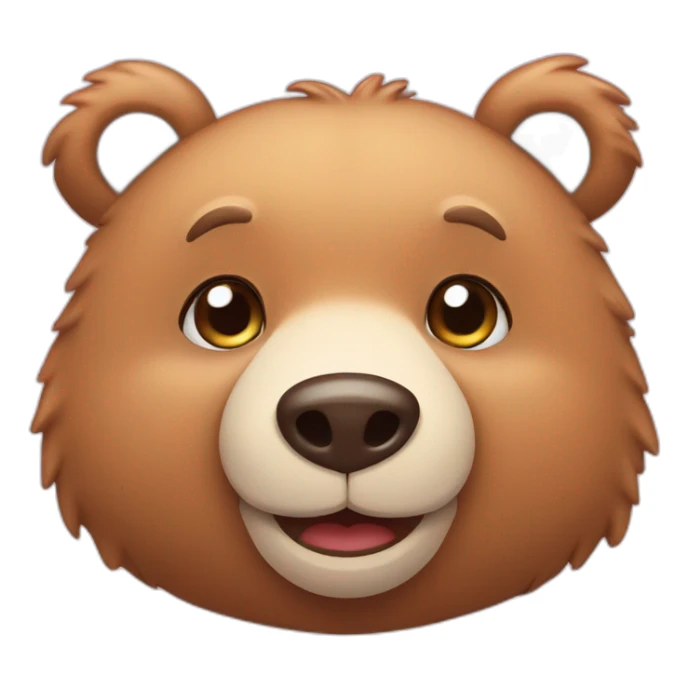cute face of a bear who's in love sticker