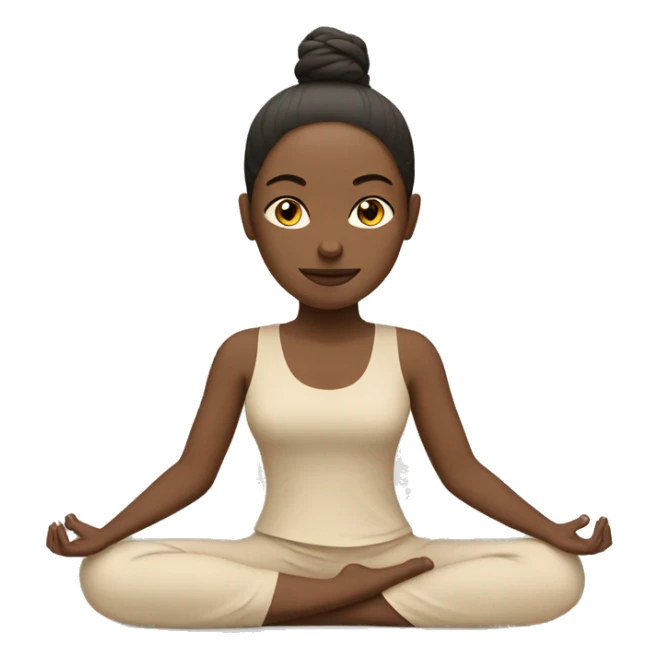 yoga in beige dress sticker