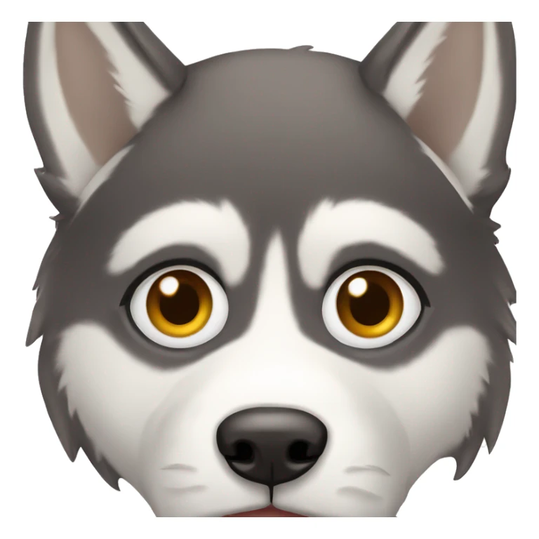 Husky dog with brown eyes  sticker
