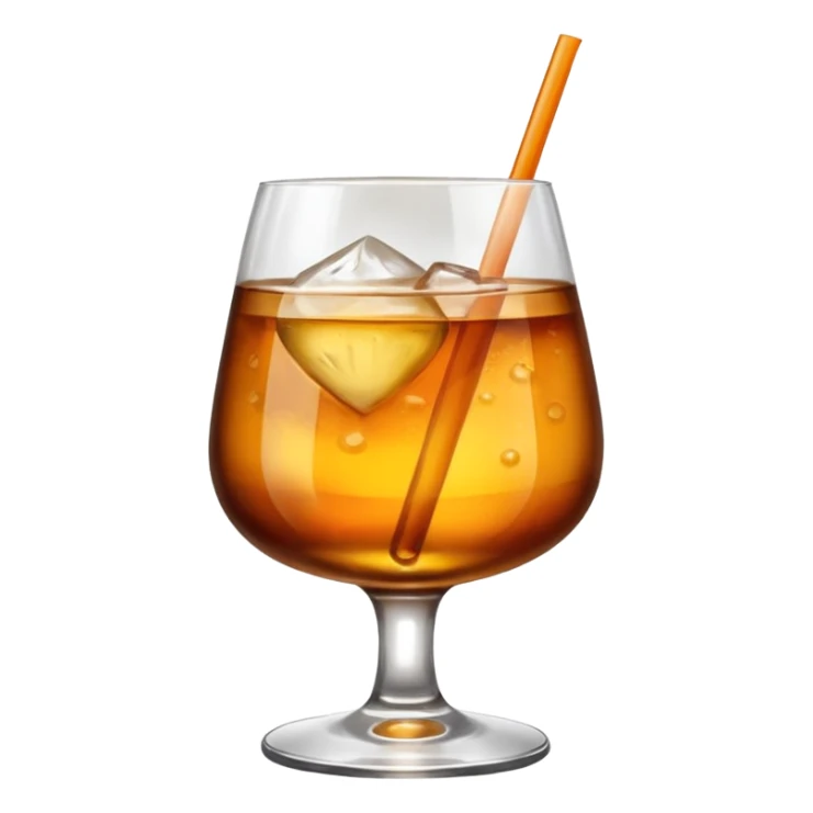 cocktail in a whisky glass sticker