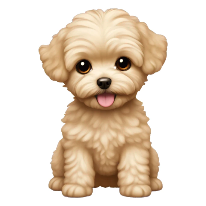 Blonde adorable toy teacup maltipoo  sticker