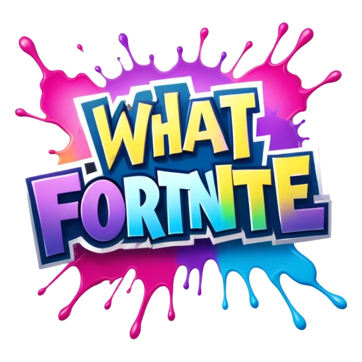 graffiti of the words what the fortnite  sticker