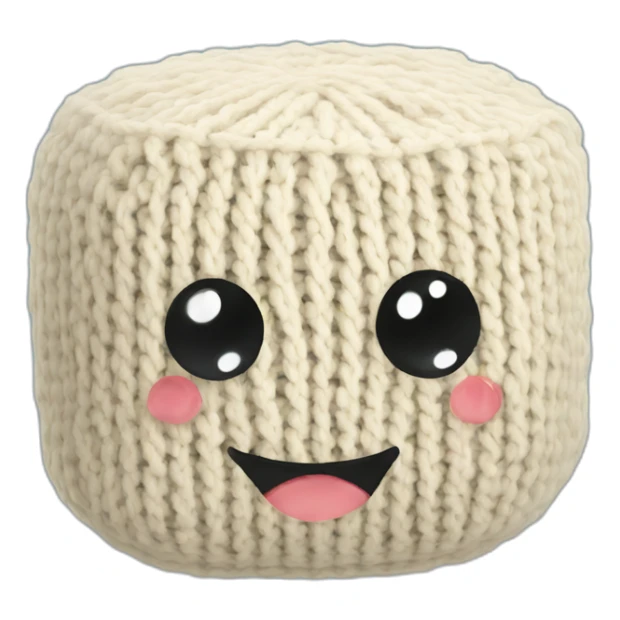 ball of knitted tofu sticker
