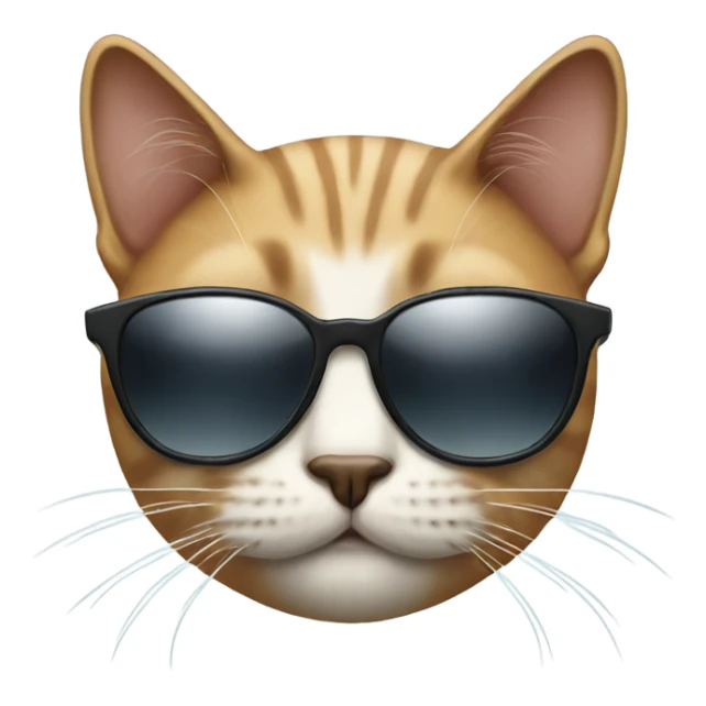 Cat with sunglasses sticker