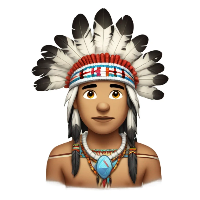 American Indian chief young adult sticker