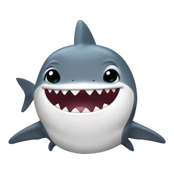 Fat baby shark sticker