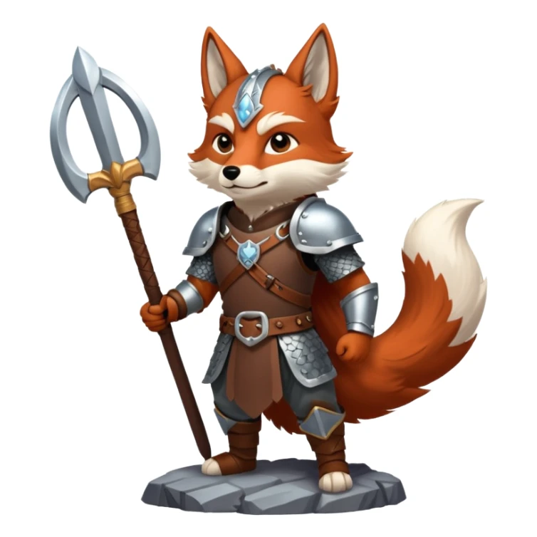 valorous Viking fox in Valhalla, detailed armor, heroic pose, glowing sky sticker