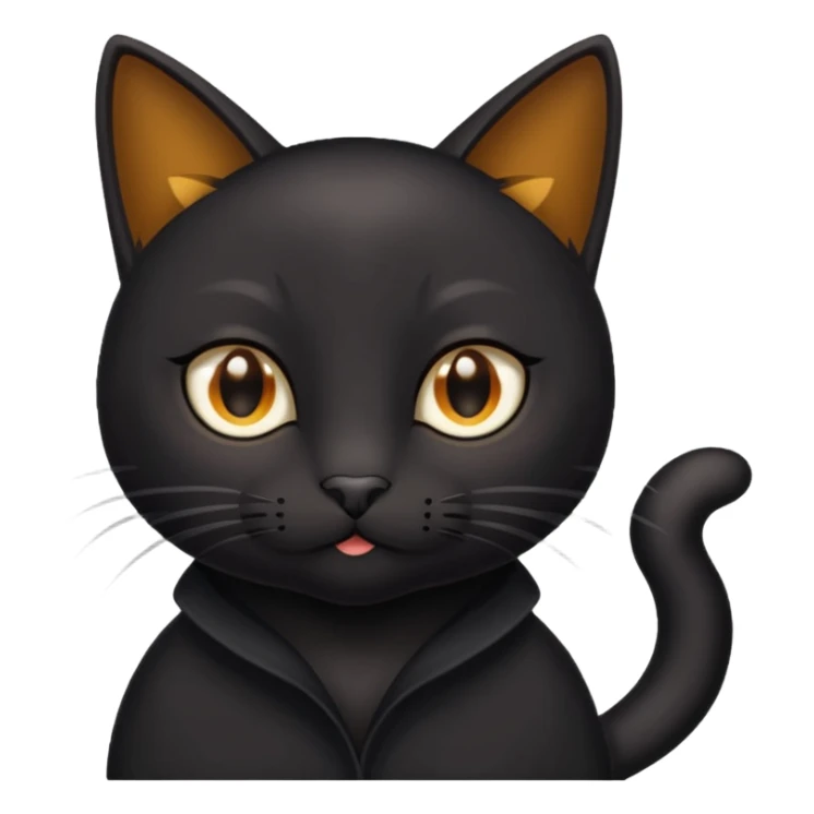 Black cat with hazel brown eyes twinkling like the stars  sticker