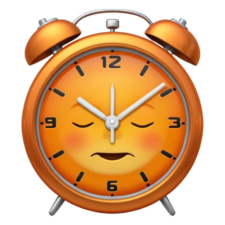 alarm clock, sunset MORE SUNSET. SLEEPY. Don't put a person there. Default emoji face sticker
