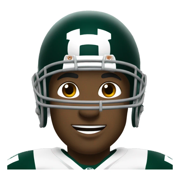 Michigan State University football player sticker