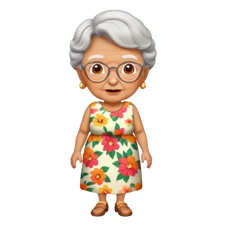 Grandma In a floral dress tanned sticker