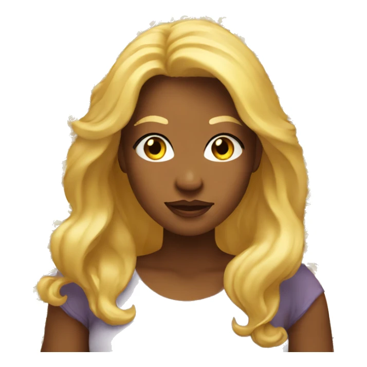 A woman with long golden hair and a voluptuous figure. sticker