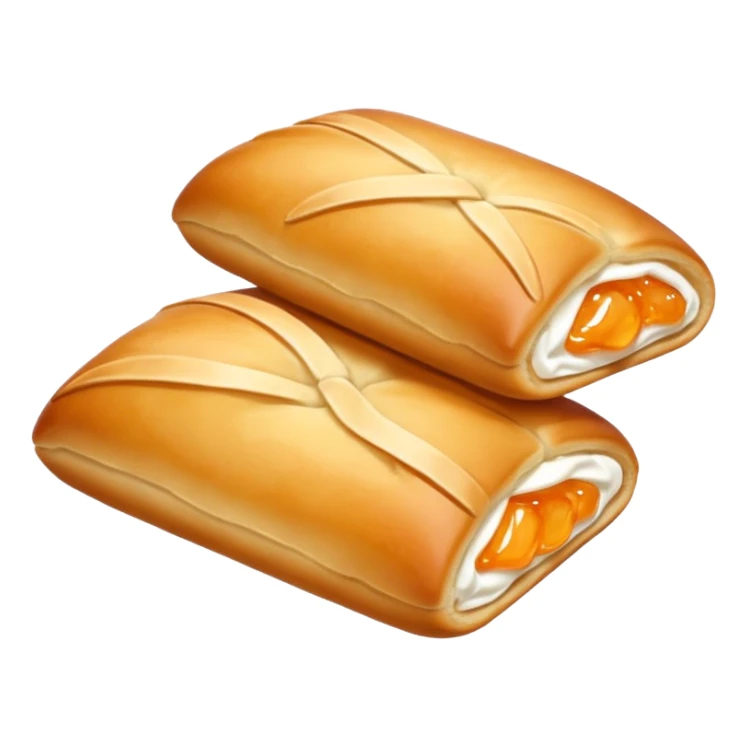Traditional apricot kolaches folded and not round sticker