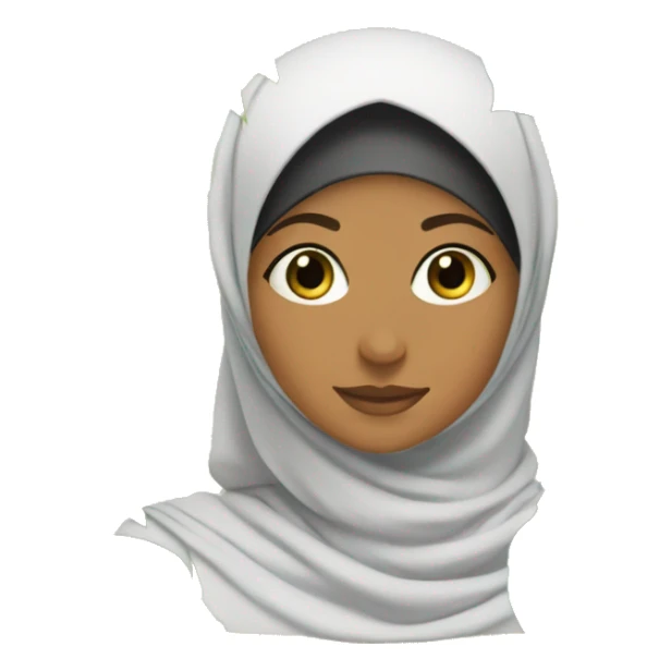 Hijabi girl surrounded by tropical plants sticker