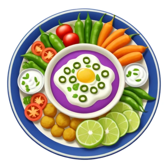 Pakistani dish named chaat its has yougurt and green chilli and vegetables in it mix it all sticker