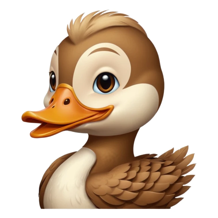 duck with pretty smile and with skincare mask on face sticker