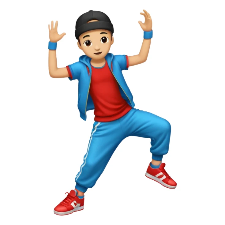 street dancer boy with music item sticker