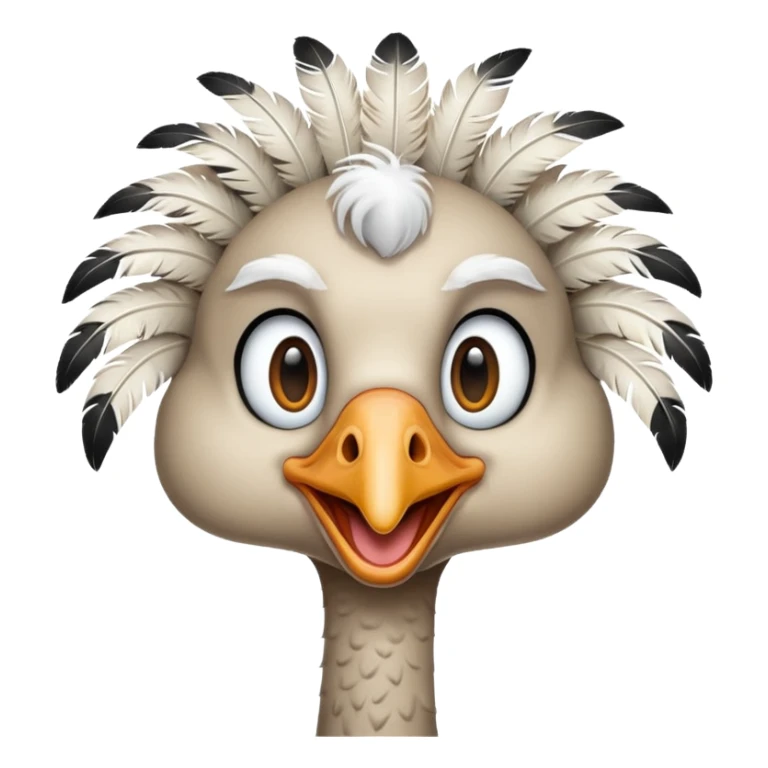 Je voudrais un emoji d'une autruche merci sticker