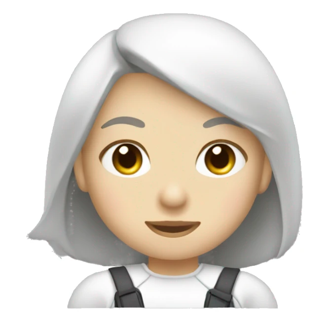 white Subaru XV with a girl inside sticker