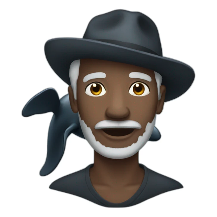 Black Grandfather Whale sticker