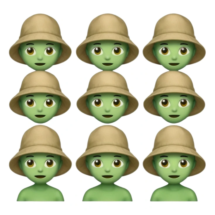 Emojis ovnis type discord avec un bob type jul avec différentes expressions sticker