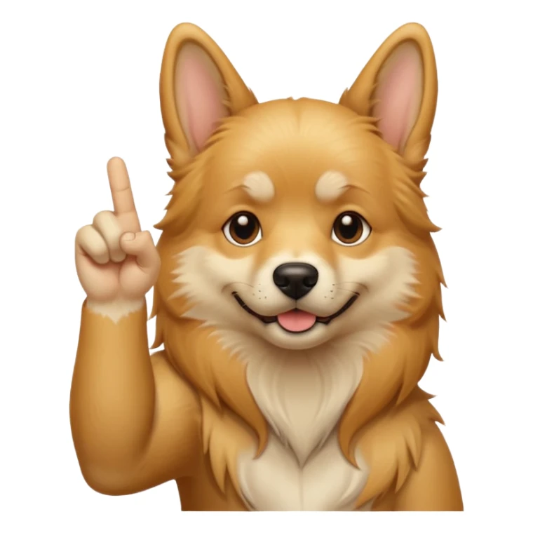 Dog giving me the middle finger sticker