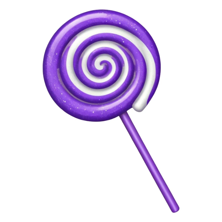 glitter cian and purple lolipop sticker