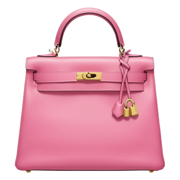 hermes kelly bubble gum pink color bag  sticker