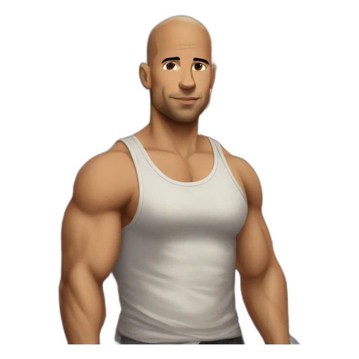 Dominic Toretto with tank top without glasses sticker