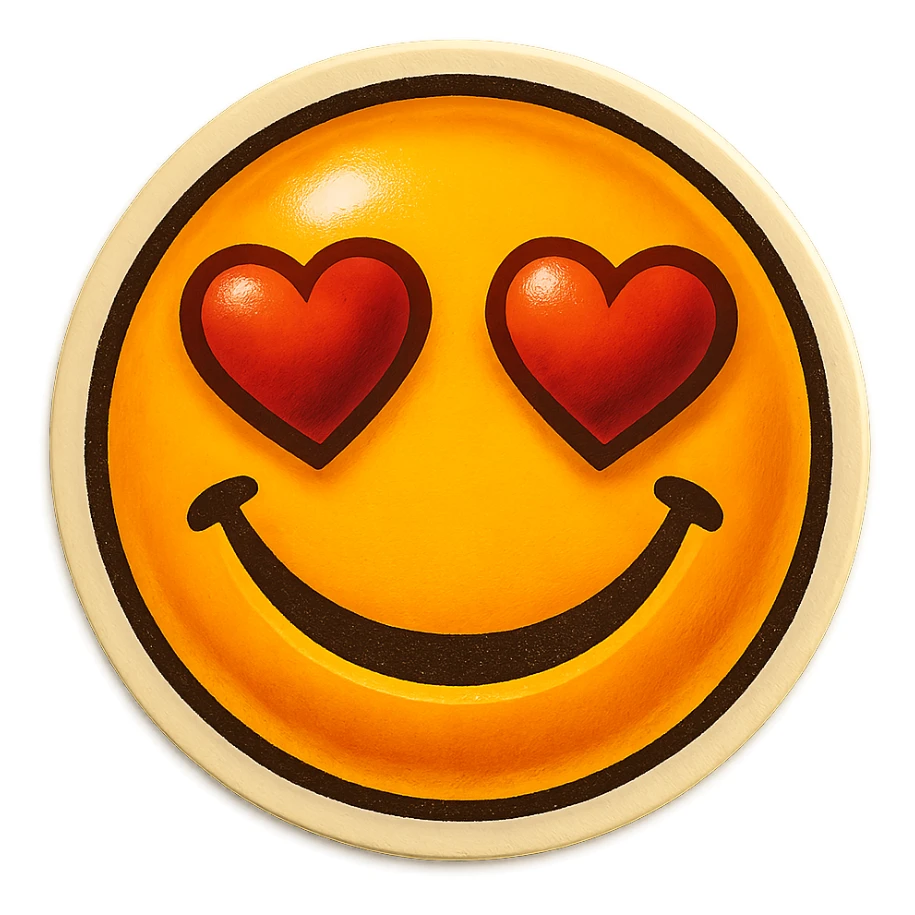 Remove the background and make it transparent while keeping the emoji style and expression unchanged in retro stickers style. sticker