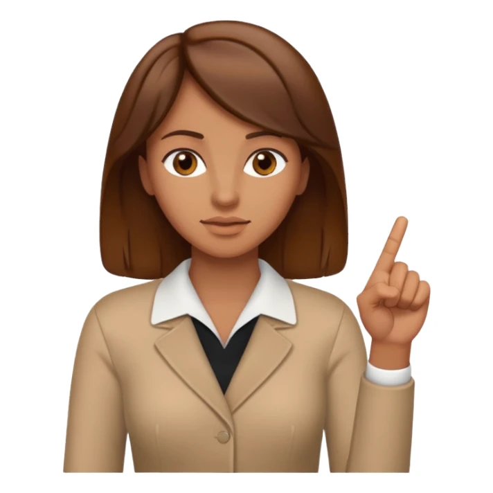 Female shaking index finger saying no sticker