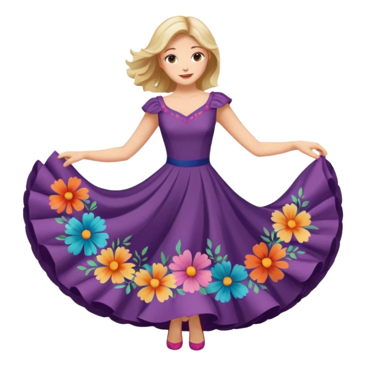 Woman Twirl occasion circle dress sticker