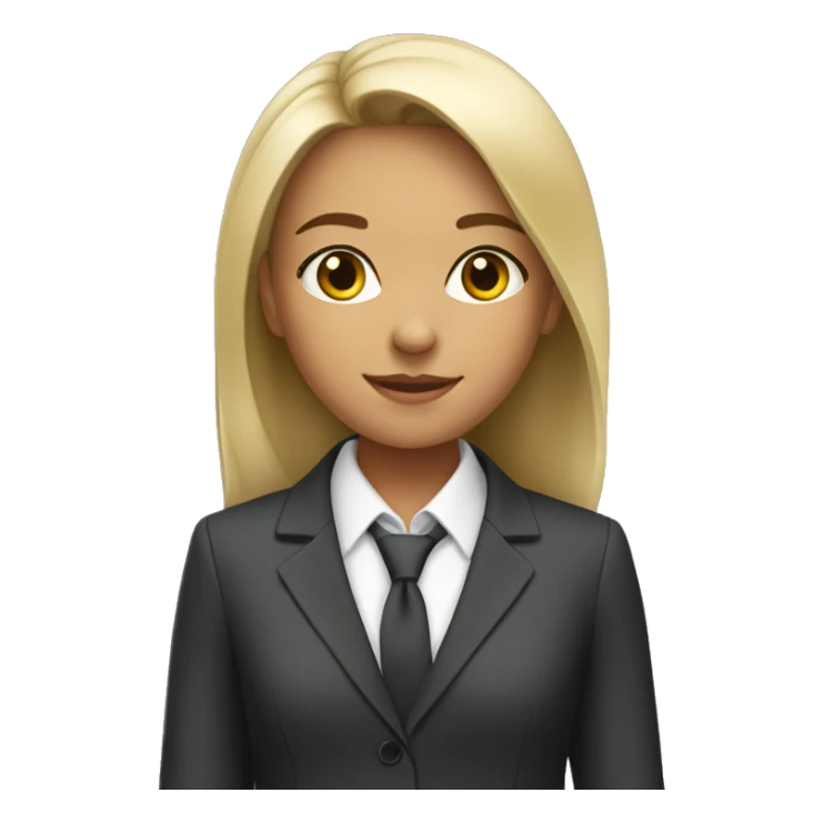 a girl in a business suit sticker