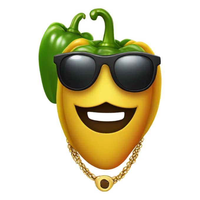 pepper with Mantel and sunglasses and necklace sticker