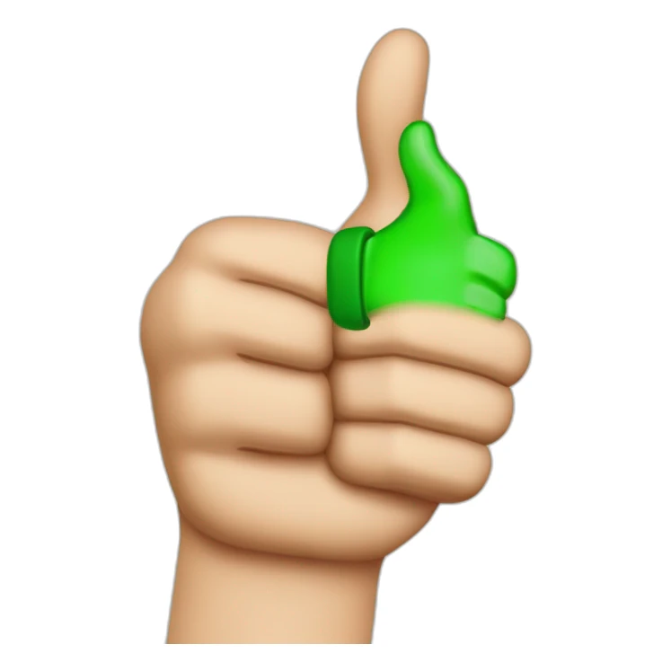 Thumbs up with the logo of www.ecxhub.com.br sticker