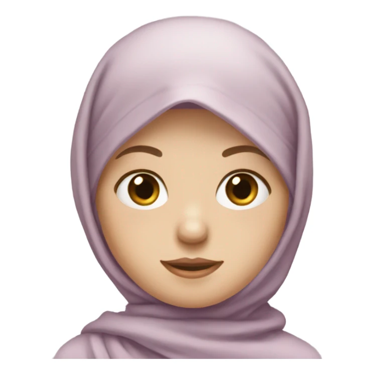 pale girl with a muave coloured headscarf sticker