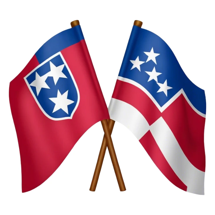 Tennessee state mixed with state of Indiana  sticker