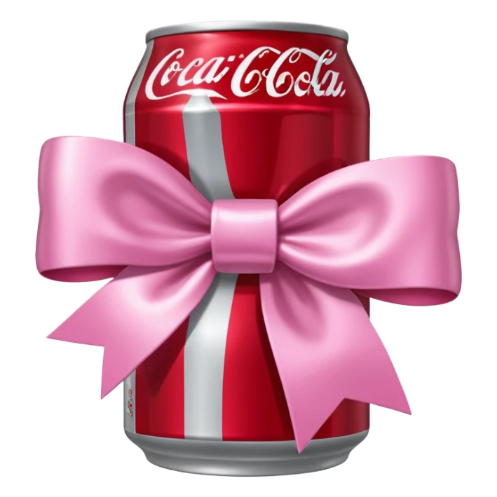 Small Pink bow diet coke coca cola emoji sticker